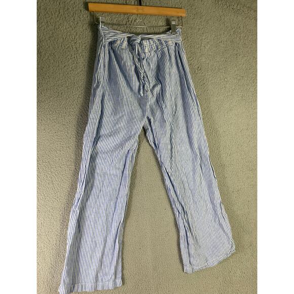 beachlunchlounge Women's Striped Wide-Leg Pants‎ Blue Size S - Picture 2 of 9